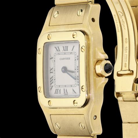 cartier women gold watch|solid gold cartier watch.